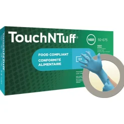 Disposable Gloves: Series TouchNTuff, Size Large, 4.3000 mil, Nitrile, General Purpose, Powder-Free