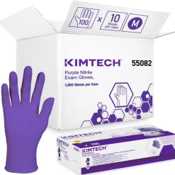 Disposable Gloves: Series Kimtech Purple Nitrile, Size Medium, 6.0000 mil, Nitrile, Medical, Powder-Free