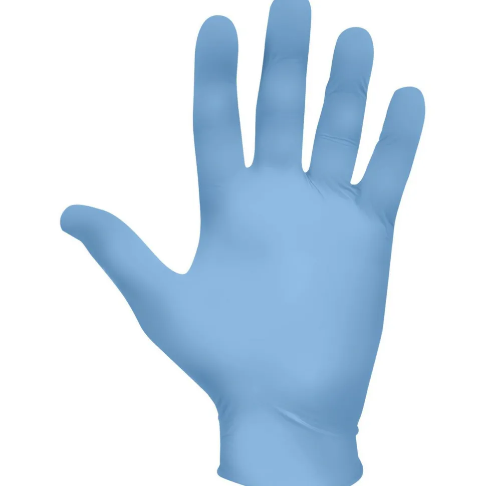 Disposable Gloves: Size Large, 4.0000 mil, Nitrile, Nitrile-Coated, General Purpose, Powder-Free, Biodegradable
