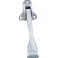 Door Stops: Type: Kick Down Floor Stop; Finish/Coating: Aluminum (Satin); Projection: 4