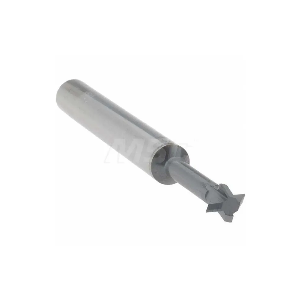 Double Angle Milling Cutter: 90 °, 1/4" Cut Dia, 1/8" Cut Width, 1/4" Shank Dia, Solid Carbide