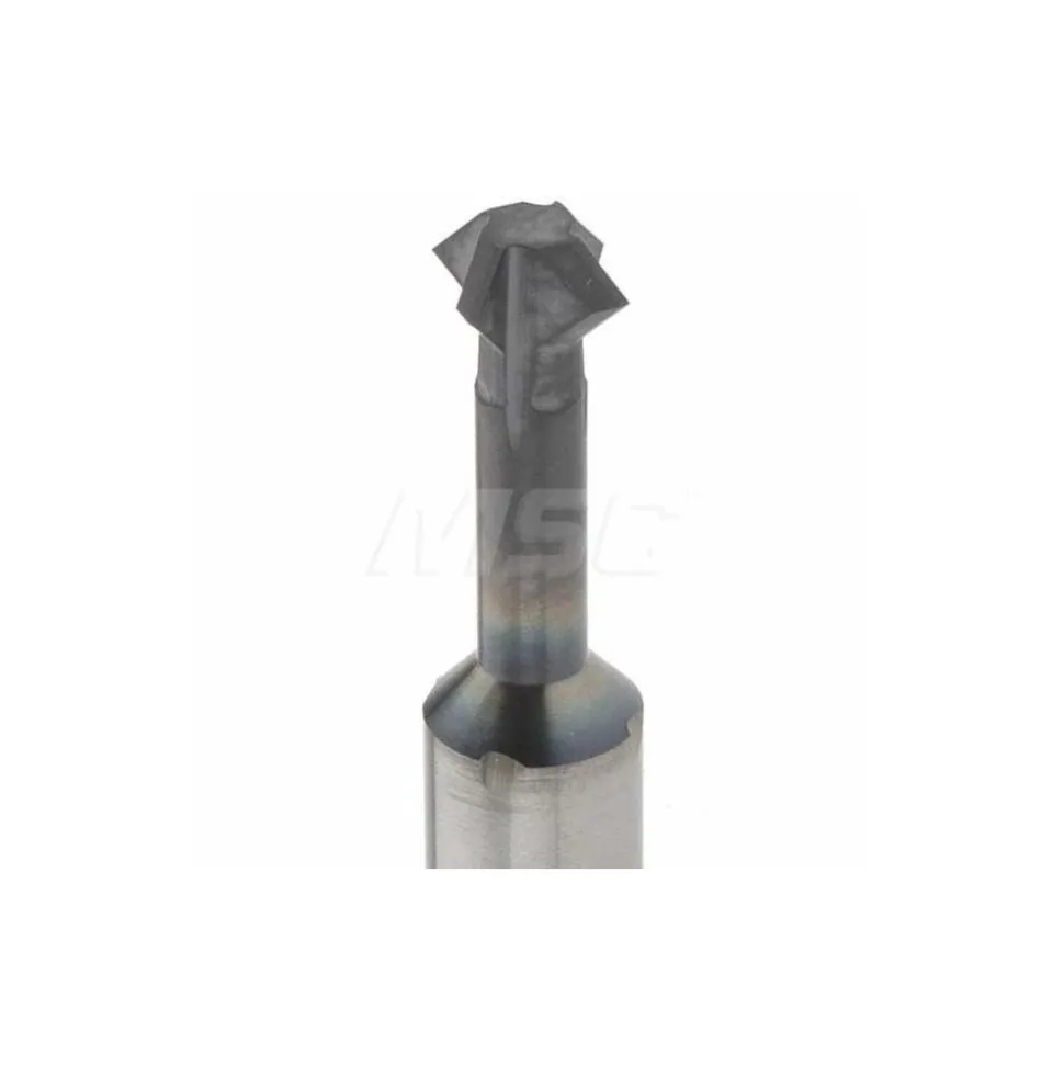 Double Angle Milling Cutter: 90 °, 3/16" Cut Dia, 0.093" Cut Width, 3/16" Shank Dia, Solid Carbide