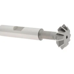 Double Angle Milling Cutter: 90 °, 3/4" Cut Dia, 1/4" Cut Width, 3/8" Shank Dia, High Speed Steel