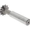 Double Angle Milling Cutter: 90 °, 1" Cut Dia, 3/8" Cut Width, 1/2" Shank Dia, High Speed Steel