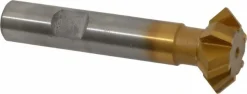 Double Angle Milling Cutter: 90 °, 1" Cut Dia, 3/8" Cut Width, 1/2" Shank Dia, Carbide Tipped