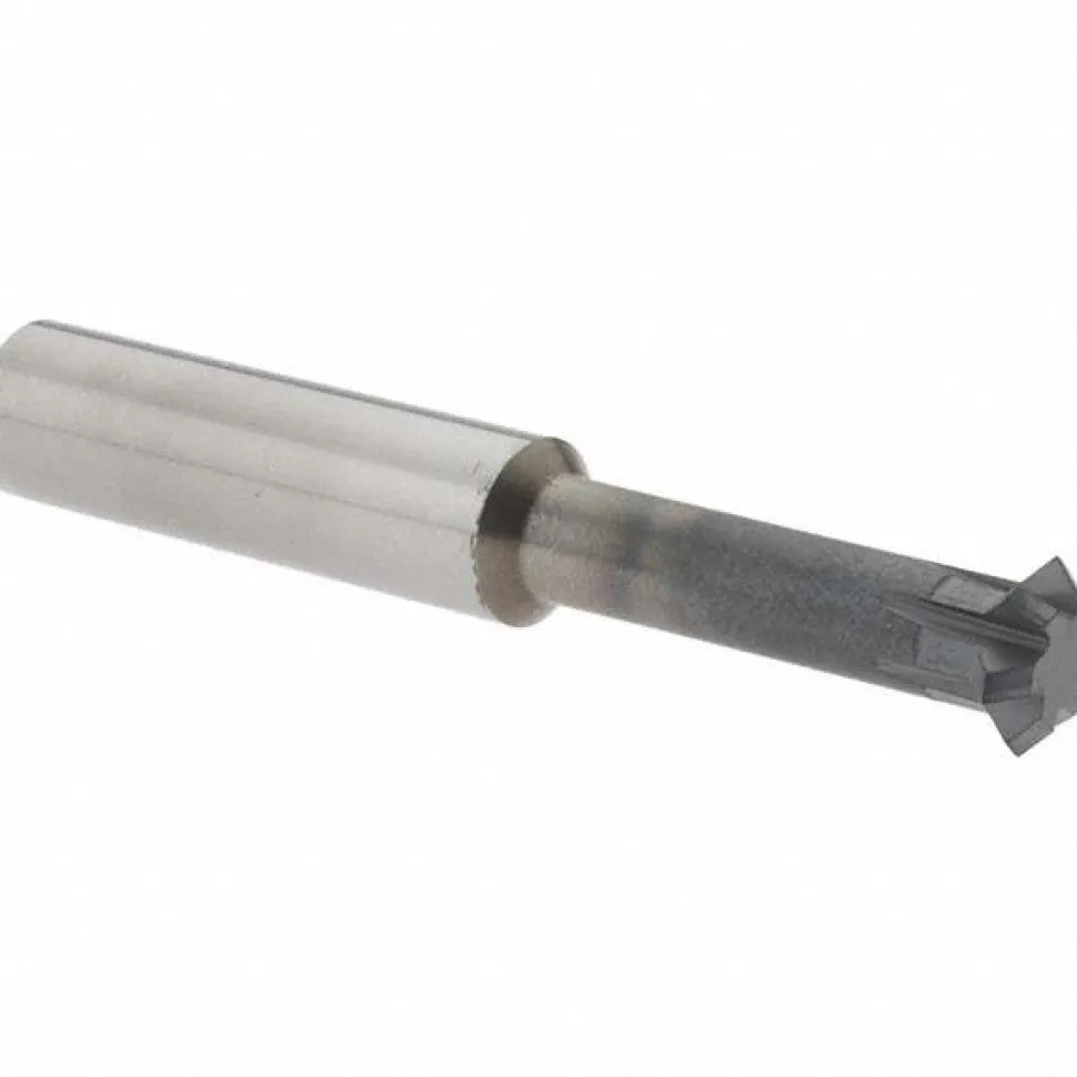 Double Angle Milling Cutter: 90 °, 3/8" Cut Dia, 1/8" Cut Width, 3/8" Shank Dia, Solid Carbide
