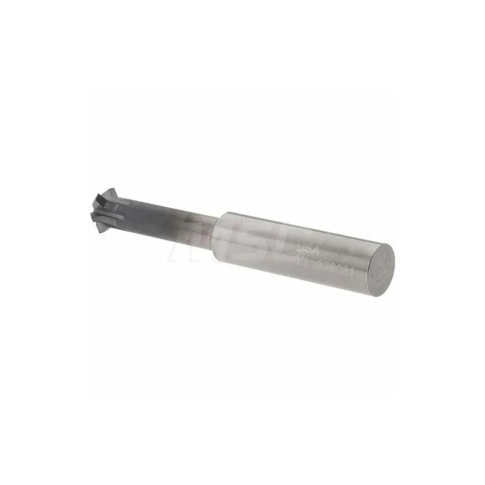 Double Angle Milling Cutter: 90 °, 3/8" Cut Dia, 1/8" Cut Width, 3/8" Shank Dia, Solid Carbide