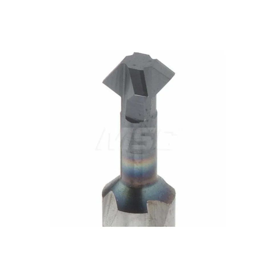 Double Angle Milling Cutter: 90 °, 1/4" Cut Dia, 1/8" Cut Width, 1/4" Shank Dia, Solid Carbide