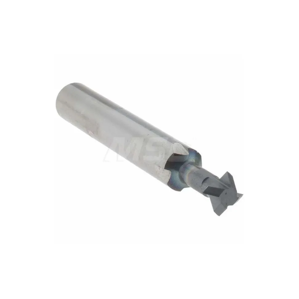 Double Angle Milling Cutter: 90 °, 1/4" Cut Dia, 1/8" Cut Width, 1/4" Shank Dia, Solid Carbide