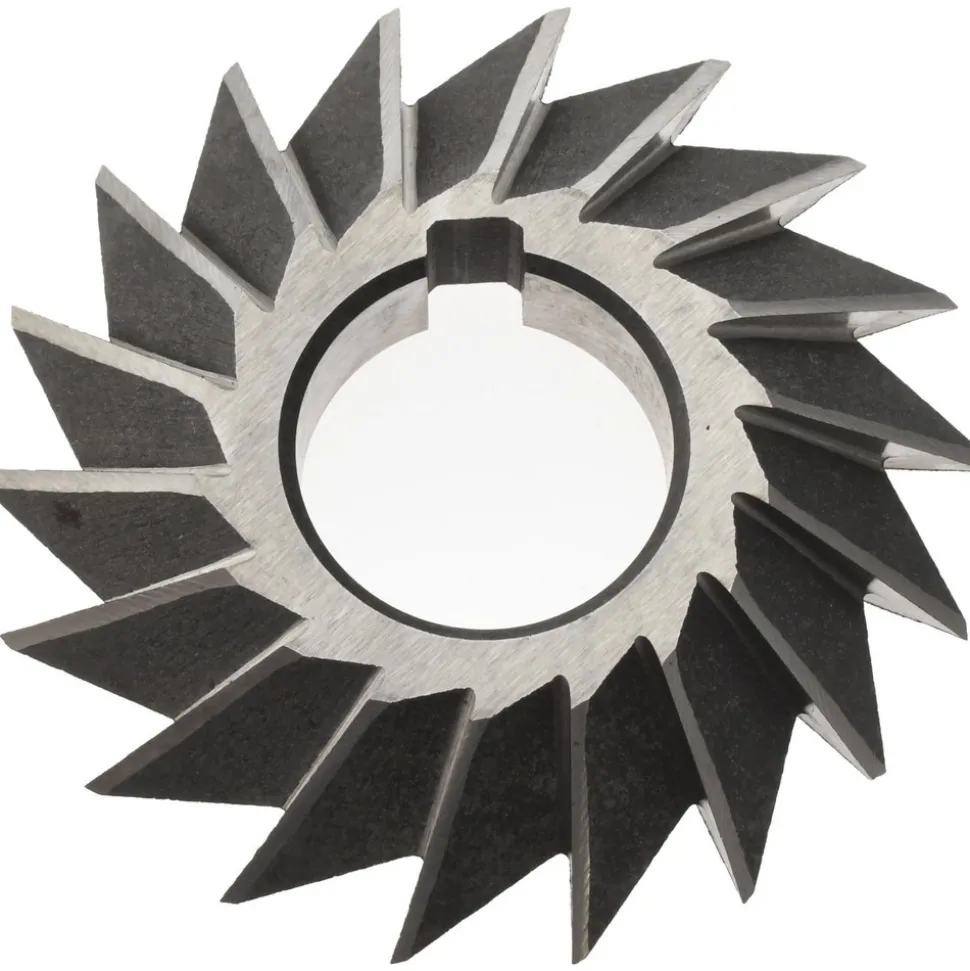 Double Angle Milling Cutter: 45 °, 2-3/4" Cut Dia, 1/2" Cut Width, 1" Arbor Hole, High Speed Steel