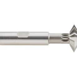 Double Angle Milling Cutter: 60 °, 1" Cut Dia, 5/16" Cut Width, 1/2" Shank Dia, High Speed Steel