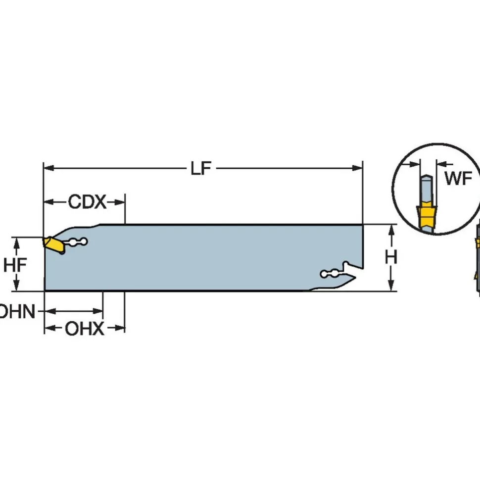 Double End Neutral Indexable Cutoff Blade