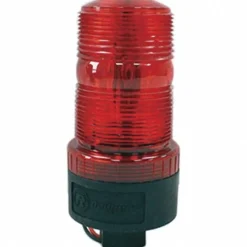 Double, Quad, Revolving & Single Light: Red, Pipe Mount, 120VAC