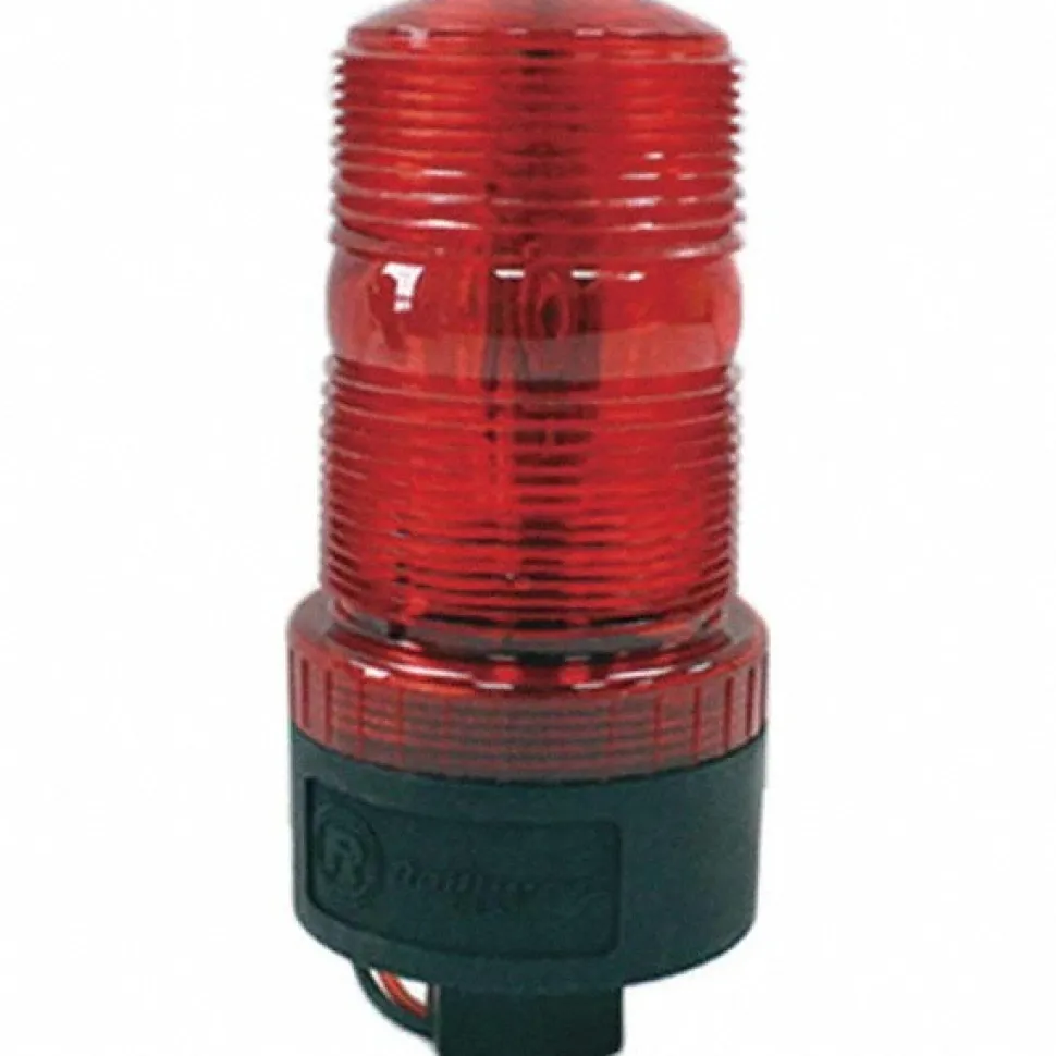 Double, Quad, Revolving & Single Light: Red, Pipe Mount, 120VAC