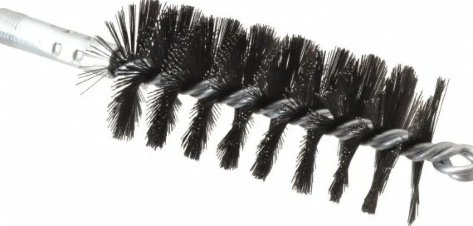 Double Stem/Single Spiral Flue Brush: 2" Dia, 7-1/2" OAL