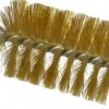 Double Stem/Single Spiral Tube Brush: 2-1/2" Dia, 8" OAL, Brass Bristles