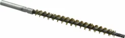 Double Stem/Single Spiral Tube Brush: 1/4" Dia, 4-1/2" OAL, Brass Bristles