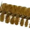 Double Stem/Single Spiral Tube Brush: 1-3/4" Dia, 8" OAL, Brass Bristles