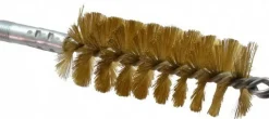 Double Stem/Single Spiral Tube Brush: 1-3/4" Dia, 8" OAL, Brass Bristles
