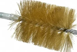 Double Stem/Single Spiral Tube Brush: 3-1/2" Dia, 8" OAL
