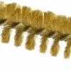 Double Stem/Single Spiral Tube Brush: 1-1/2" Dia, 8" OAL, Brass Bristles