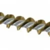 Double Stem/Single Spiral Tube Brush: 3/8" Dia, 6-1/4" OAL, Brass Bristles