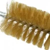 Double Stem/Single Spiral Tube Brush: 3" Dia, 8" OAL, Brass Bristles