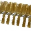 Double Stem/Single Spiral Tube Brush: 2" Dia, 8" OAL, Brass Bristles