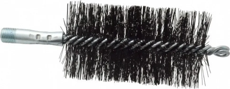 Double Stem/Spiral Tube Brush: 2-1/2" Dia, 7-1/2" OAL