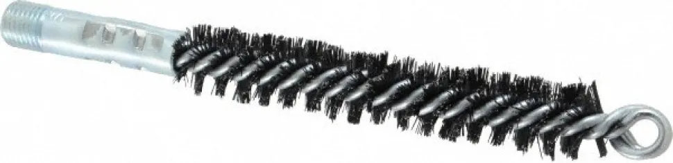 Double Stem/Spiral Tube Brush: 3/4" Dia, 7-1/2" OAL
