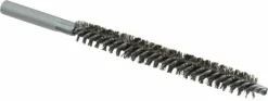 Double Stem/Spiral Tube Brush: 1/2" Dia, 6" OAL, Stainless Steel Bristles