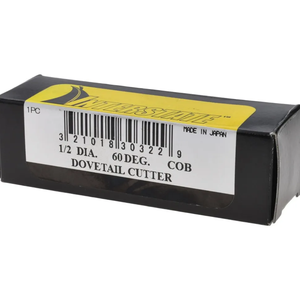 Dovetail Cutter: 60 °, 1/2" Cut Dia, 7/32" Cut Width, Cobalt