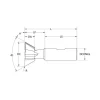Dovetail Cutter: 45 °, 3/4" Cut Dia, 1/4" Cut Width, Carbide Tipped