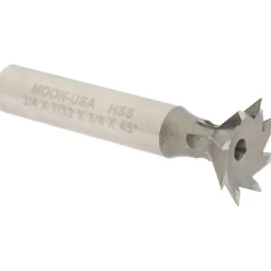 Dovetail Cutter: 45 °, 3/4" Cut Dia, 7/32" Cut Width, High Speed Steel