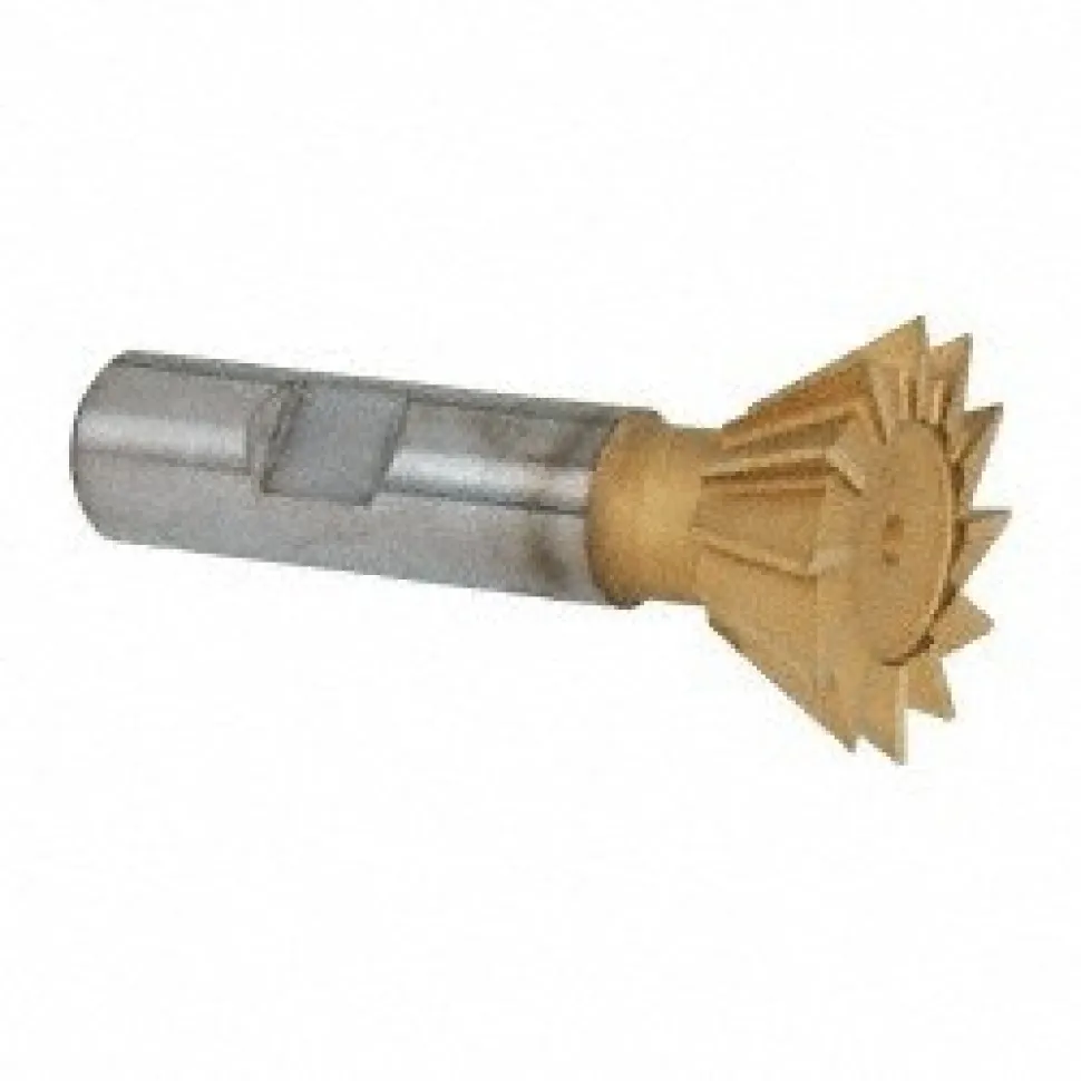Dovetail Cutter: 60 °, 1-3/8" Cut Dia, 9/16" Cut Width, High Speed Steel