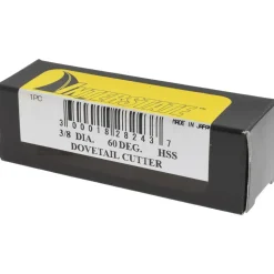 Dovetail Cutter: 60 °, 3/8" Cut Dia, 3/16" Cut Width, High Speed Steel