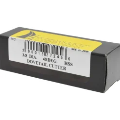 Dovetail Cutter: 45 °, 3/8" Cut Dia, 3/16" Cut Width, High Speed Steel