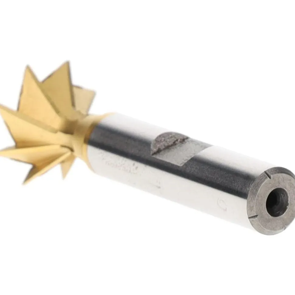 Dovetail Cutter: 45 °, 3/4" Cut Dia, 3/16" Cut Width, High Speed Steel
