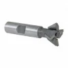Dovetail Cutter: 60 °, 1" Cut Dia, 3/8" Cut Width, Carbide Tipped