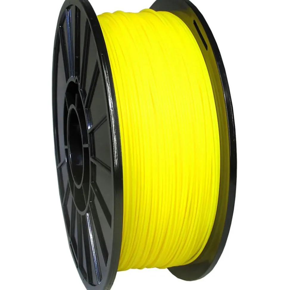 3D Printer Filaments: Filament Material: PETG; Color: Safety Yellow; Color Family: Yellow; Compatible Printer Speed: 45, 300 mm/s