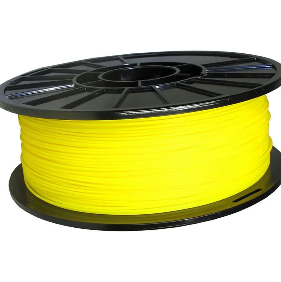 3D Printer Filaments: Filament Material: PETG; Color: Safety Yellow; Color Family: Yellow; Compatible Printer Speed: 45, 300 mm/s