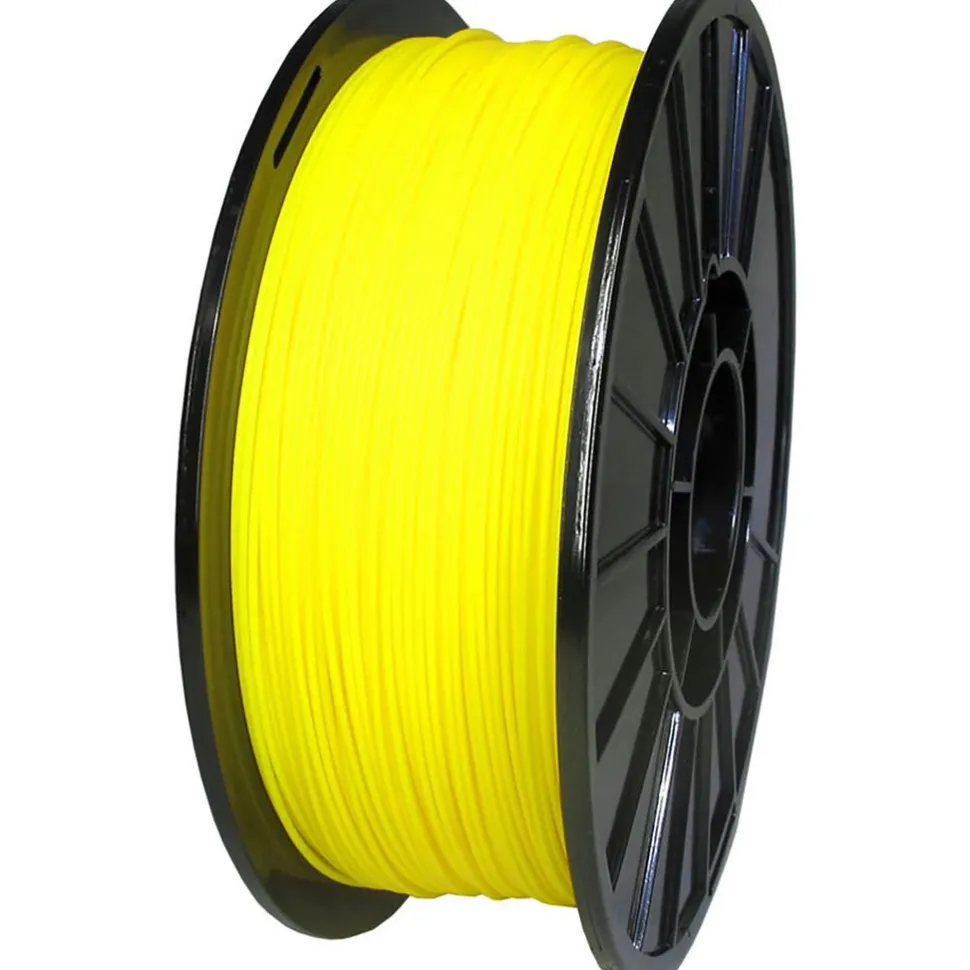 3D Printer Filaments: Filament Material: PETG; Color: Safety Yellow; Color Family: Yellow; Compatible Printer Speed: 45, 300 mm/s