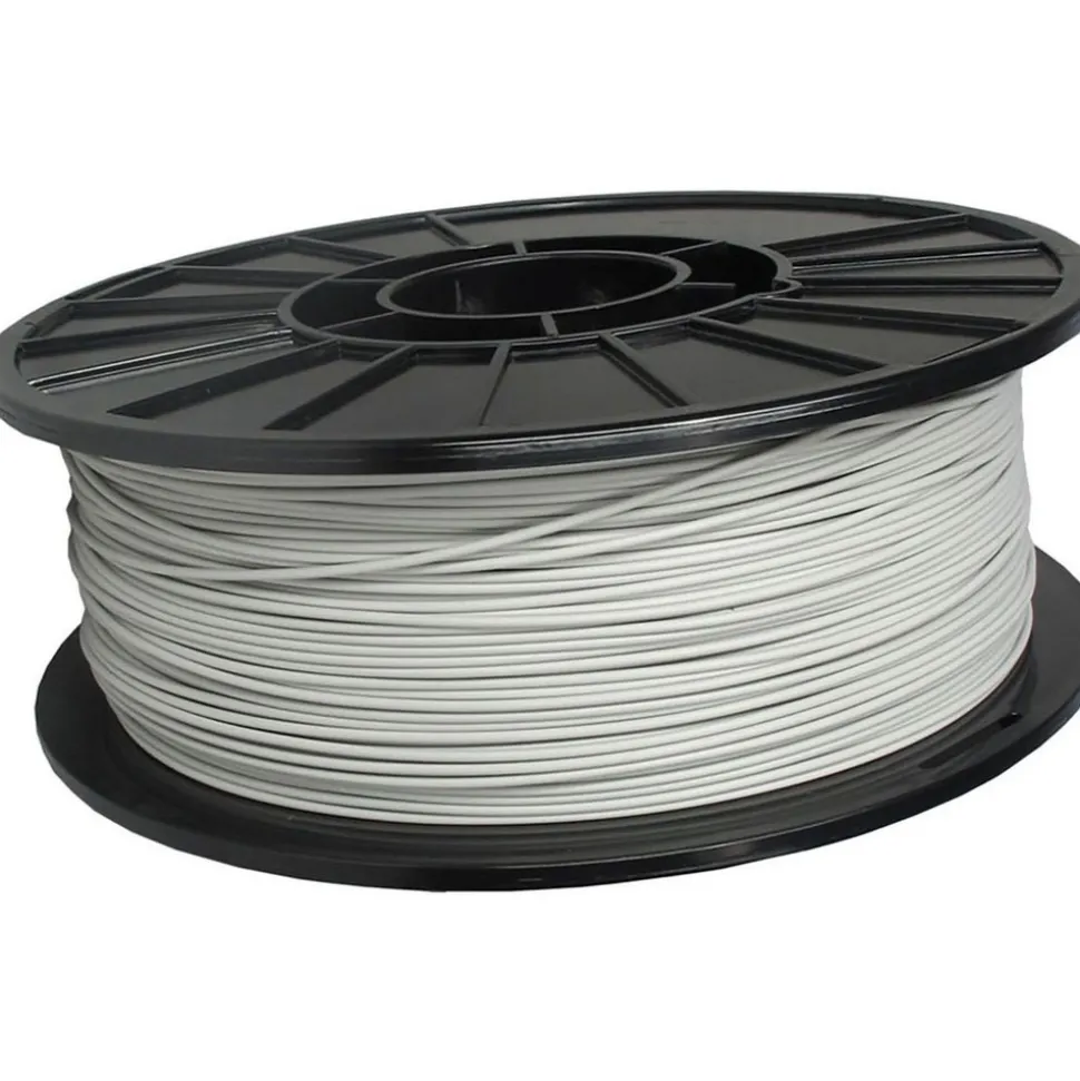 3D Printer Filaments: Filament Material: PLA; Color: Light Grey; Color Family: Grey; Compatible Printer Speed: 45, 300 mm/s