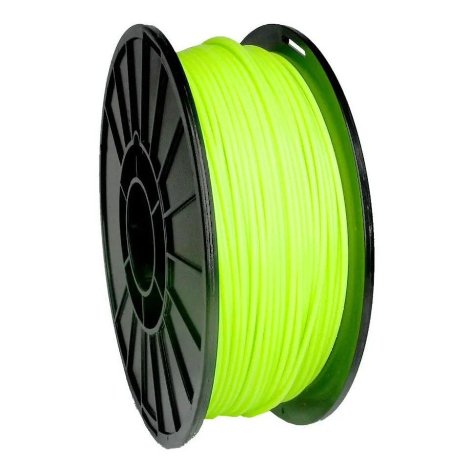 3D Printer Filaments: Filament Material: PLA; Color: Fluorescent Green; Color Family: Yellow, Green; Compatible Printer Speed: 45, 300 mm/s