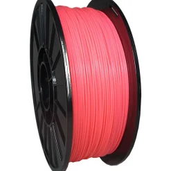 3D Printer Filaments: Filament Material: PLA; Color: Fluorescent Pink; Color Family: Red; Compatible Printer Speed: 45, 300 mm/s