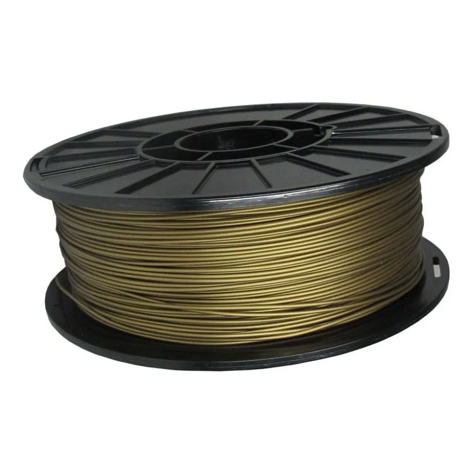 3D Printer Filaments: Filament Material: PLA; Color: Gold Metallic; Color Family: Yellow, Orange; Compatible Printer Speed: 45, 300 mm/s