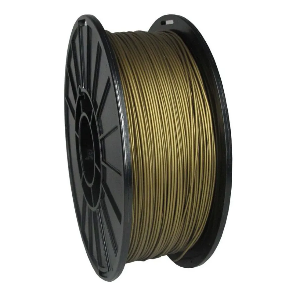3D Printer Filaments: Filament Material: PLA; Color: Gold Metallic; Color Family: Yellow, Orange; Compatible Printer Speed: 45, 300 mm/s