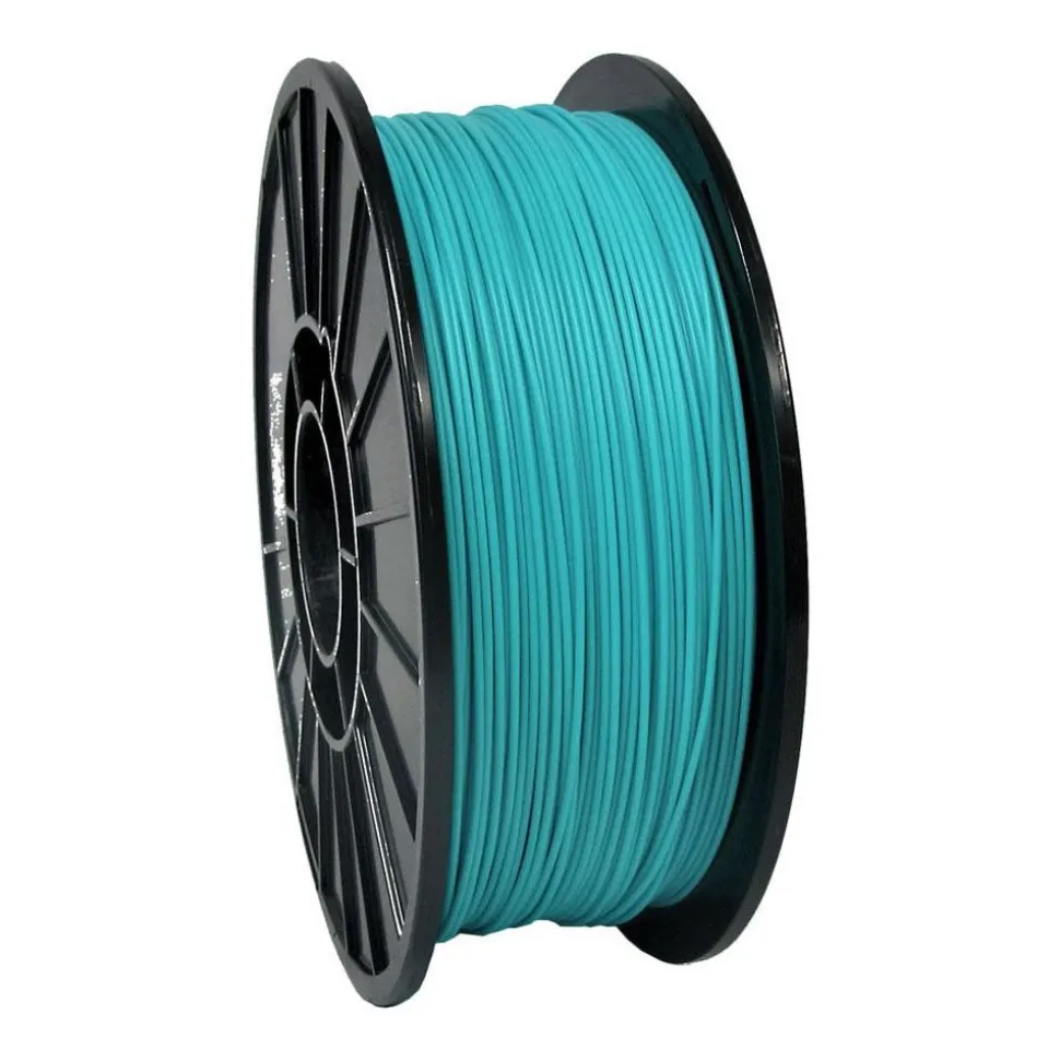 3D Printer Filaments: Filament Material: PLA; Color: Light Teal; Color Family: Blue, Green; Compatible Printer Speed: 45, 300 mm/s