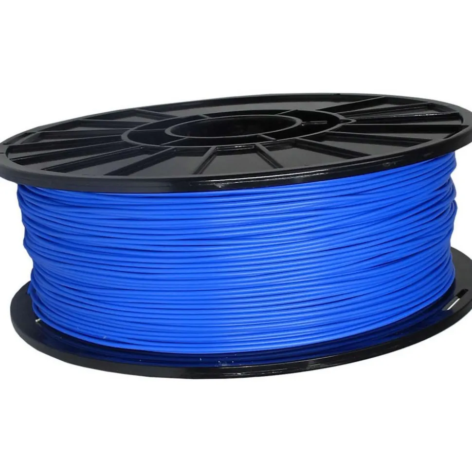 3D Printer Filaments: Filament Material: PLA; Color: Electric Blue; Color Family: Blue; Compatible Printer Speed: 45, 300 mm/s