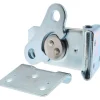 Draw Door Latch: 2-3/4" OAW, 0.67" OAH, Steel, Zinc Plate & Bright Chromate Dip